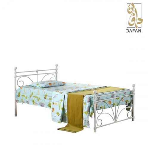 سرير حديدي عرض ١٢٠ سم أسود