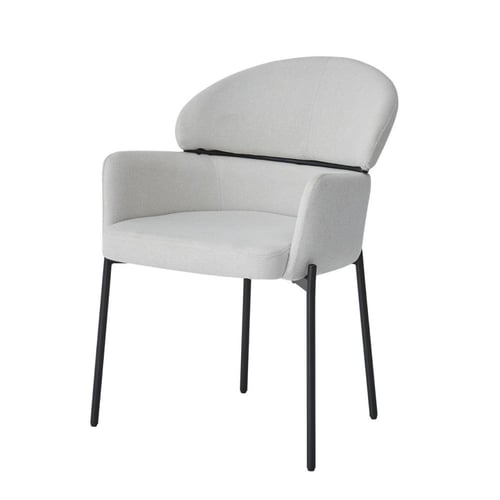 كرسي مفرد دائري ابيض