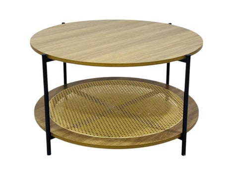 طقم طاولات كنب (1+4) خشب ام دي اف لون بني