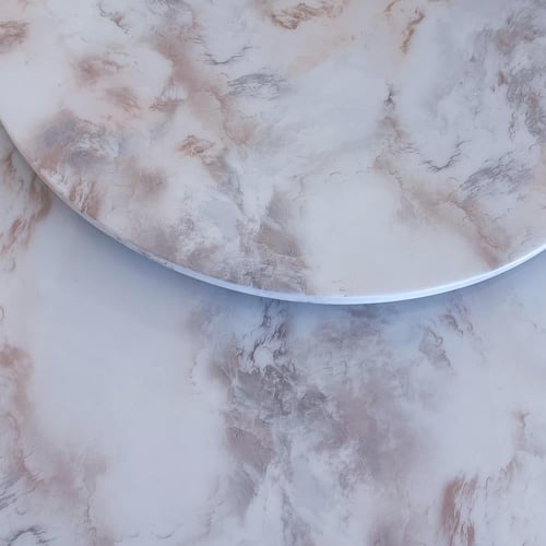 طاولة طعام رخام دائري 8 اشخاص