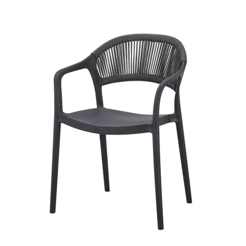 كرسي خارجي اسود دائري