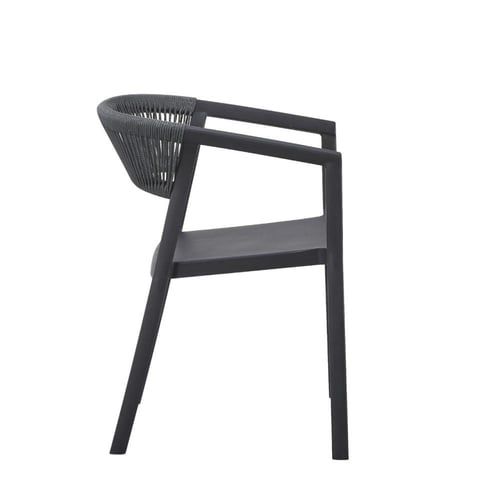 كرسي خارجي اسود دائري