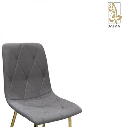 كرسي طعام قماش رمادي مودرن مريح