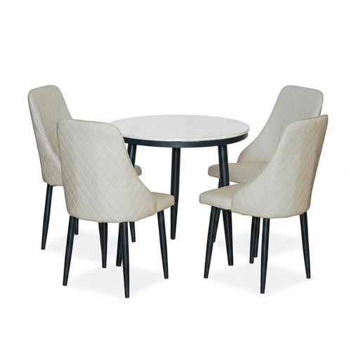 طاولة طعام 2 كرسي دائري black