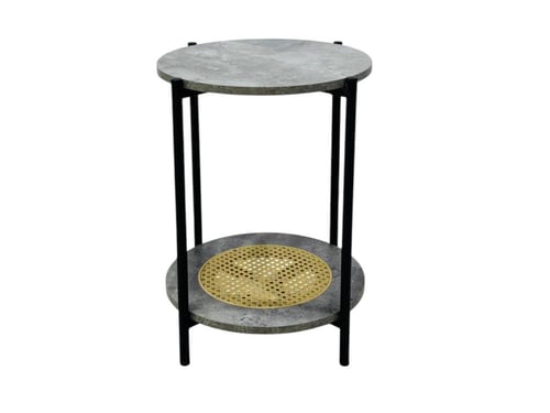 طقم طاولات كنب (1+4) خشب ام دي اف لون رصاصي