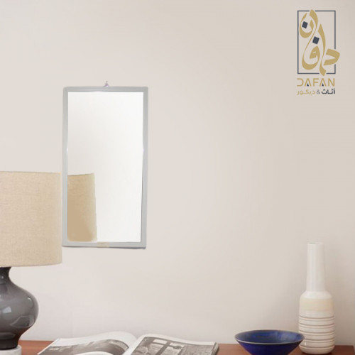 مرايا مقاس 30×60 أثنن لون white - wooden