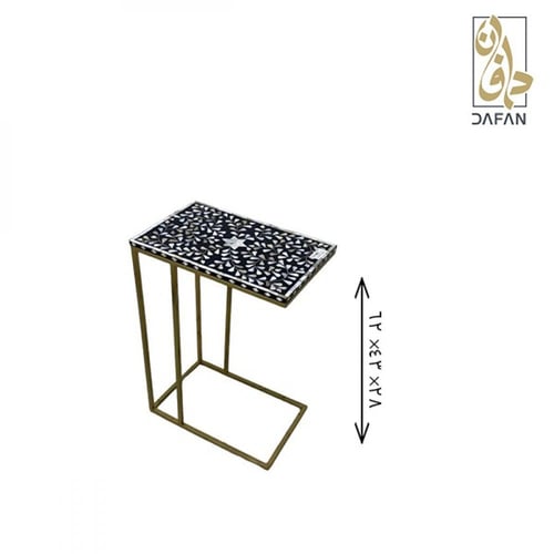 طاولة خدمة رخام هندي بقاعدة معدنية