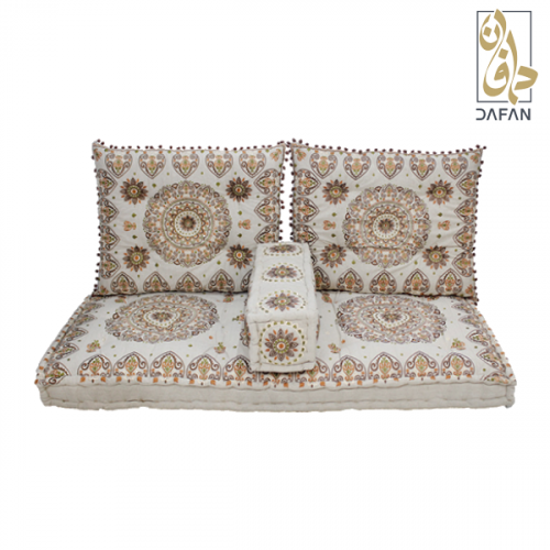 طقم جلسات عربية قطعتين قماش هندي 140x75 سم