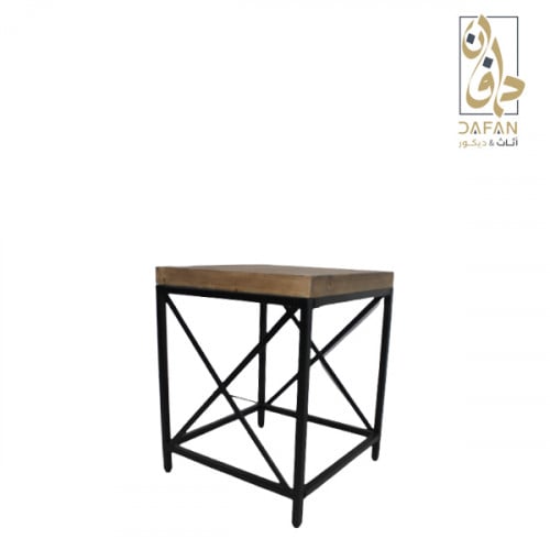 طاولة زاوية خشب صغيرة لون طبيعي