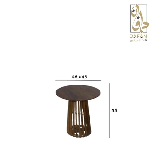 طقم طاولات هندي بني دائري فخم