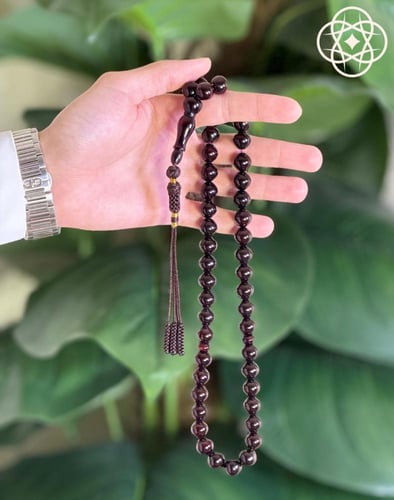 مسباح بكلايت عنابي شديد العتمة كركوشة بنية