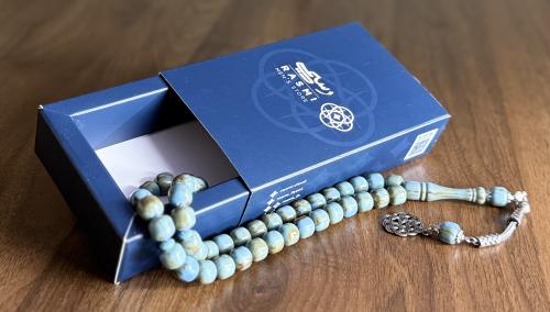 مسباح سماوي بمزيج رصاصي قصة تفاحية