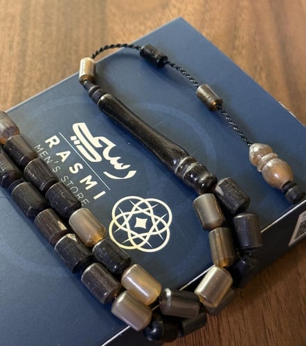 بكج الخامات الطبيعية 3 سبح فاخرة عظم جمل وكوك وقرن...