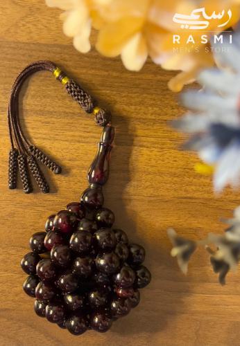 مسباح بكلايت عنابي شديد العتمة كركوشة بنية