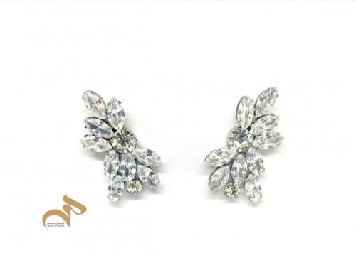 Earring made of zircon crystal