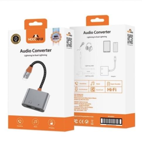 وصلة لايتنق مخرج سماعة وشاحن للآيفون من موج ماكس