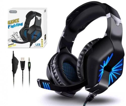 سماعة GM-103 رأس سلكية LED من يس بلس مع مايكروفون