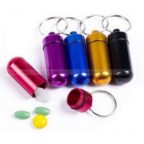 علاقة وحافظة ادوية مصنوعة من الالمنيوم الصلب