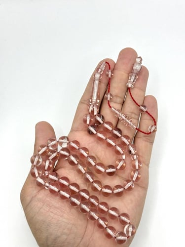 سبحة فاتوران شفاف تمليكة