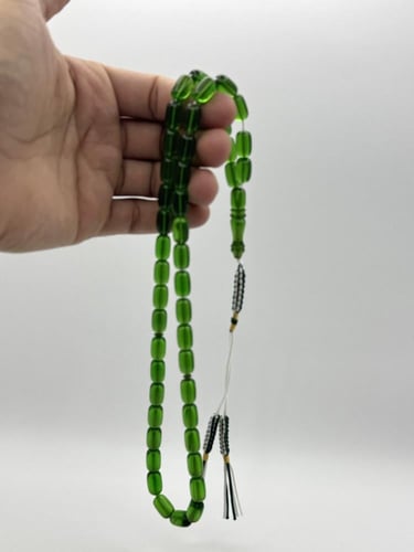 سبحة فاتوران أخضر شفاف كركوشة