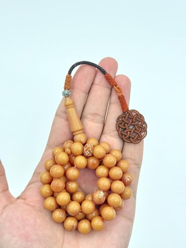 سبحة فاتوران أصفر كركمي طربزونة