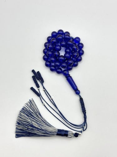 سبحة فاتوران أزرق شفاف كركوشة