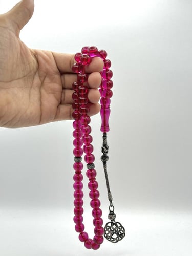 سبحة زعفران دم الغزال طربزونة فضة