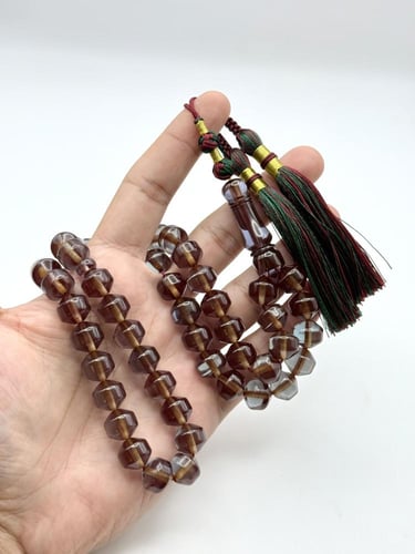 سبحة زعفران بني داكن تفاحي كركوشة