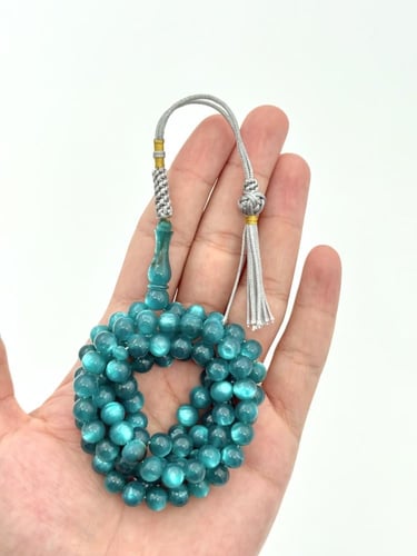 سبحة فاتوران فيروزي مموج 99 خرزة