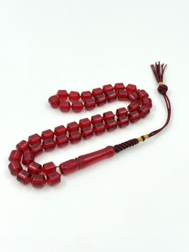 سبحة بكلايت أحمر شفاف كركوشة