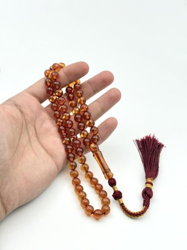 سبحة زعفران عسلي