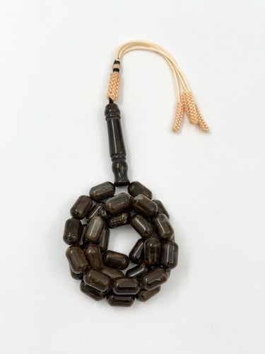 سبحة بكلايت بني مخلوط برميلي كركوشة