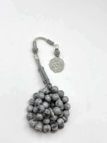 سبحة فاتوران رمادي مموج طربزونة