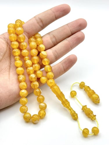 سبحة فاتوران شبيه الكهرمان تمليكة