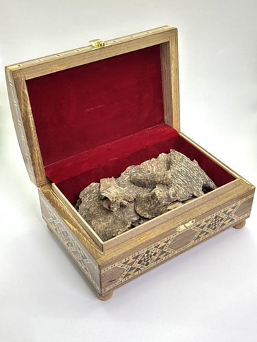 صندوق خشب موزاييك دمشقي متوسط