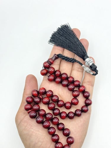 سبحة فاتوران أحمر مكحل كركوشة