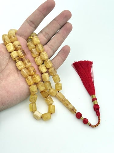 سبحة فاتوران صندوقي شبيه الكهرمان كركوشة