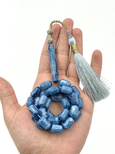 سبحة بكلايت سماوي مخلوط برميلي كركوشة