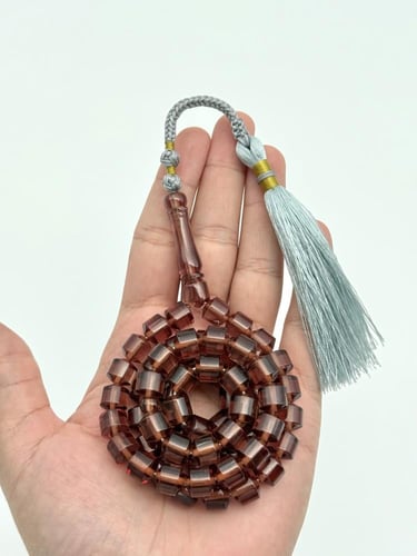 سبحة زعفران بني داكن تفاحي كركوشة