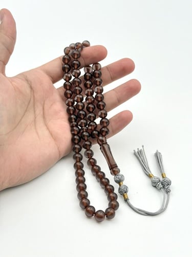 سبحة زعفران بني داكن كركوشة