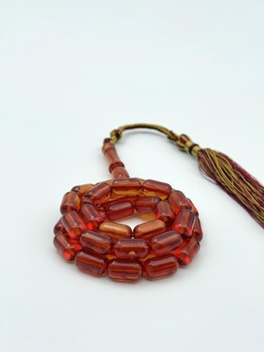 سبحة زعفران برميلي عسلي كركوشة