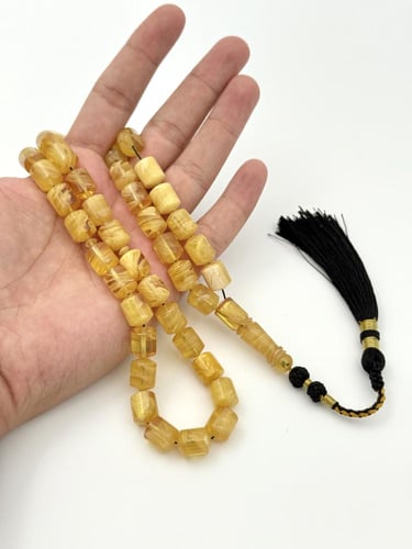 سبحة فاتوران صندوقي شبيه الكهرمان كركوشة