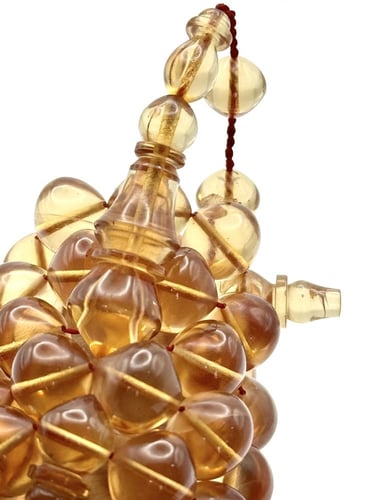 سبحة فاتوران عسلي شفاف