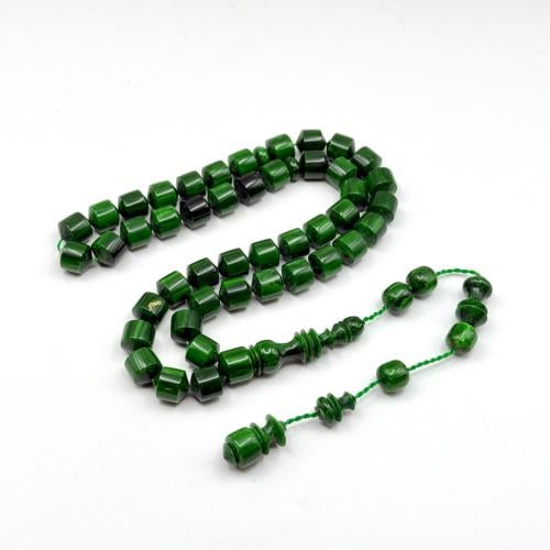 سبحة فاتوران صندوقي اخضر معرق