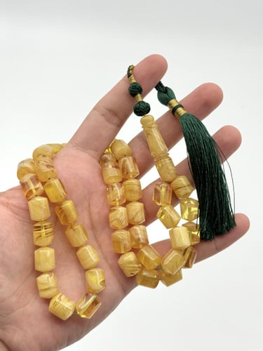 سبحة فاتوران صندوقي شبيه الكهرمان كركوشة