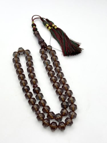 سبحة زعفران بني داكن تفاحي كركوشة