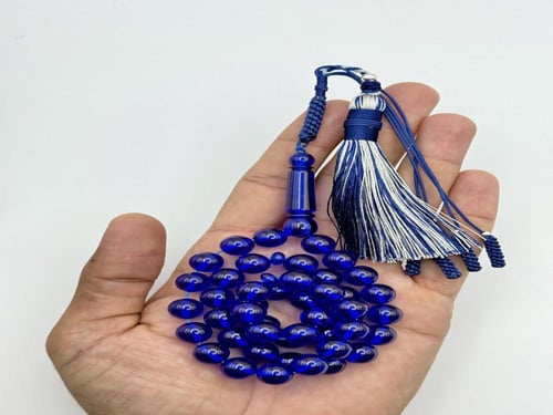 سبحة فاتوران أزرق شفاف كركوشة