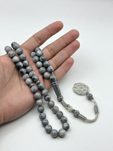 سبحة فاتوران رمادي مموج طربزونة