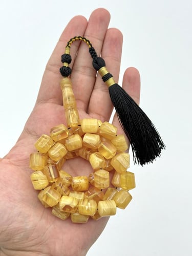 سبحة فاتوران صندوقي شبيه الكهرمان كركوشة