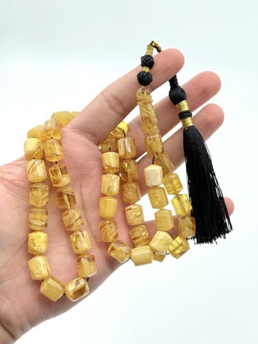 سبحة فاتوران صندوقي شبيه الكهرمان كركوشة